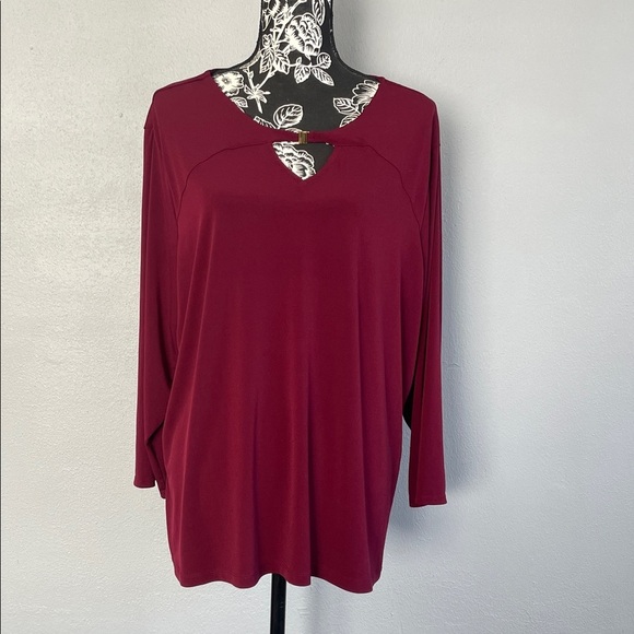Liz Claiborne Tops - Liz Claiborne Deep Red Blouse